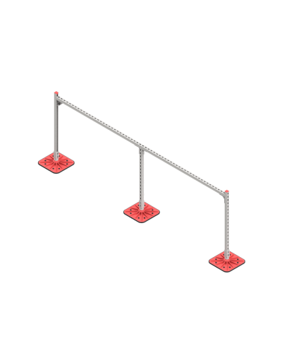 Опорная конструкция для горизонтальных прямоугольных воздуховодов и металлических лотков кабеленесущих систем TECHNORAPTOR FOOT 3000х1000 HD КМ-профиль (KM-TR-F-SSHRAD-3000-1000 HD) в Березниках Системы видеонаблюдения Pintop.ru