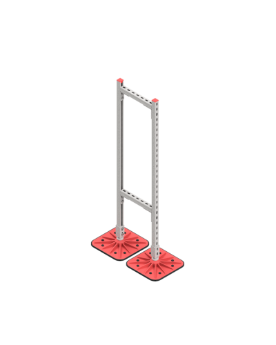 Опорная конструкция для горизонтальных прямоугольных воздуховодов и металлических лотков кабеленесущих систем TECHNORAPTOR FOOT 350х1500 HD КМ-профиль (KM-TR-F-SSHRAD-350-1500 HD) в Березниках Системы видеонаблюдения Pintop.ru