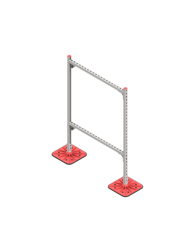 Опорная конструкция для горизонтальных прямоугольных воздуховодов и металлических лотков кабеленесущих систем TECHNORAPTOR FOOT 1000х1500 HD КМ-профиль (KM-TR-F-SSHRAD-1000-1500 HD) в Березниках Системы видеонаблюдения Pintop.ru