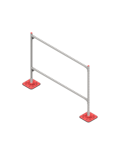 Опорная конструкция для горизонтальных прямоугольных воздуховодов и металлических лотков кабеленесущих систем TECHNORAPTOR FOOT 2000х1500 HD КМ-профиль (KM-TR-F-SSHRAD-2000-1500 HD) в Березниках Системы видеонаблюдения Pintop.ru
