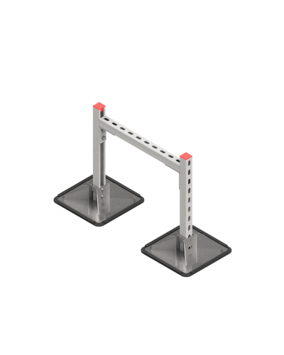 Опорная конструкция для горизонтальных прямоугольных воздуховодов и металлических лотков кабеленесущих систем TECHNORAPTOR STEELFOOT 500х500 КМ-профиль (KM-TR-STF-SSHRAD-500-500) в Березниках Системы видеонаблюдения Pintop.ru