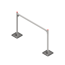 Опорная конструкция для горизонтальных прямоугольных воздуховодов и металлических лотков кабеленесущих систем TECHNORAPTOR STEELFOOT 1500х1000 КМ-профиль (KM-TR-STF-SSHRAD-1500-1000)