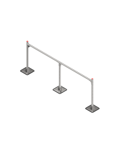 Опорная конструкция для горизонтальных прямоугольных воздуховодов и металлических лотков кабеленесущих систем TECHNORAPTOR STEELFOOT 2500х1000 HD КМ-профиль (KM-TR-STF-SSHRAD-2500-1000 HD) в Березниках Системы видеонаблюдения Pintop.ru