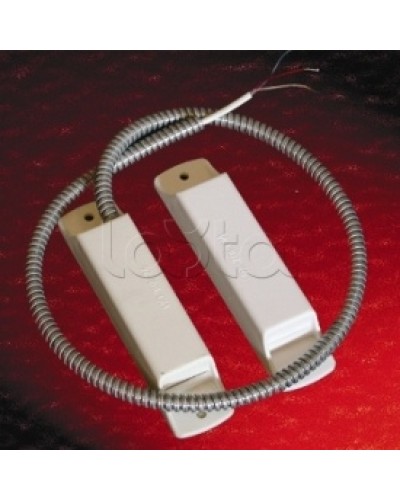 Извещатель охранный точечный магнитоконтактный взрывозащищенный Магнито-Контакт Аякс исп.10 (ИО 102-26/В) из антистатичного пластика черн. цвета (металлорукав из нерж. стали) в Березниках Извещатели охранные (Ex) Pintop.ru