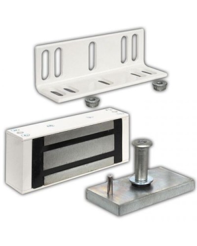 Замок электромагнитный Олевс М1-200 белый (с уголком) в Березниках Электромагнитные замки Pintop.ru