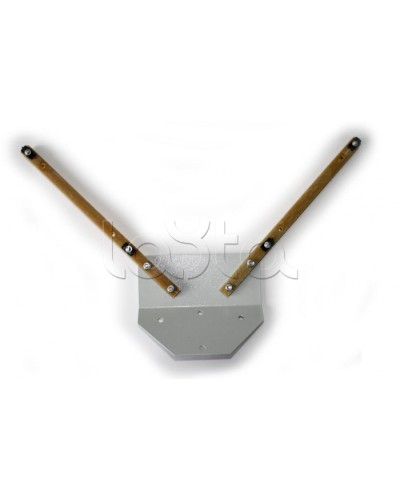 Узел с двумя стеклопластиковыми консолями для крепления двух блоковна плоскость заграждения, стены зданияили на другие электропроводные предметы Омега-микродизайн УКБ-22 в Березниках Кронштейны и планки для извещателей Pintop.ru