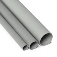 Труба гладкая самозатухающая ПВХ д.25 мм (3м) цвет серый ПожТехКабель 712-003