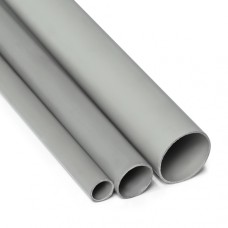 Труба гладкая самозатухающая ПВХ д.50 мм (3м) цвет серый ПожТехКабель 712-006