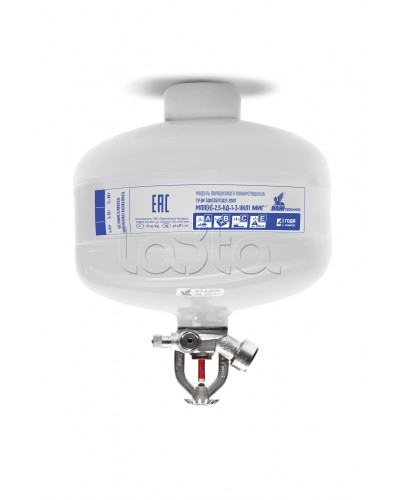 Модуль порошкового пажаротушения ПОЖТЕХНИКА МПП-2,5/68 МИГ (температура срабатывания +68°С) (белый) в Березниках Огнетушители Pintop.ru