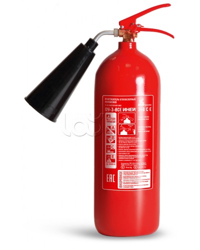 Огнетушитель ПОЖТЕХНИКА ОУ-3 ИНЕЙ (34В, до 10 000V) (баллон по ГОСТ 949) в Березниках Огнетушители Pintop.ru