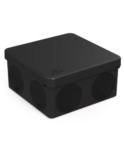 Коробка распред. 60-0300-9005м двухкомп. (HF) черная 100х100х50 (8шт/уп) Промрукав (60-0300-9005м) в Березниках Распределительные коробки Pintop.ru