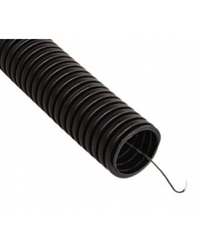 Труба гофрированная ПВХ легкая 350 Н черная с/з д25 (50 м/2600 м уп/пал) Промрукав (PR01.0057) в Березниках Труба гофрированная Pintop.ru