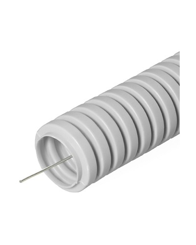 Труба гофрированная ПВХ тяжелая 750 Н серая с/з д20 (100м/4800м уп/пал) Промрукав PR.0120410 в Березниках Труба гофрированная Pintop.ru