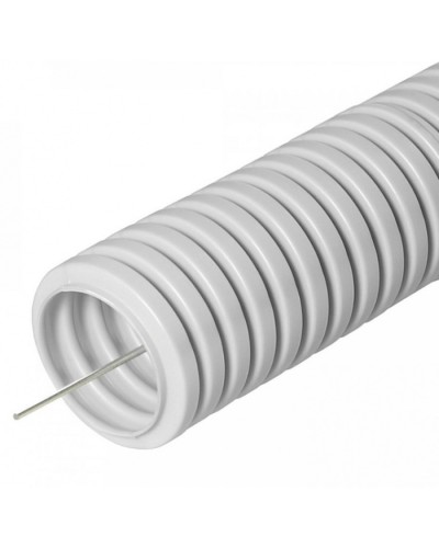 Труба гофрированная ПВХ сверхтяжелая 1100 Н серая с/з д25 (50м/2600м уп/пал) Промрукав (PR.0125325) в Березниках Труба гофрированная Pintop.ru