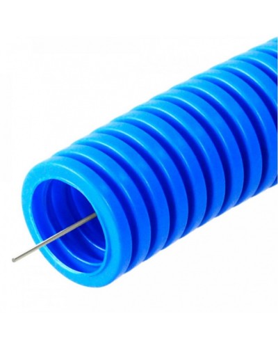 Труба гофрированная ПП лёгкая 350 Н не распространяющая горение синяя д25 (10м/уп) Промрукав (PR02.0254) в Березниках Труба гофрированная Pintop.ru