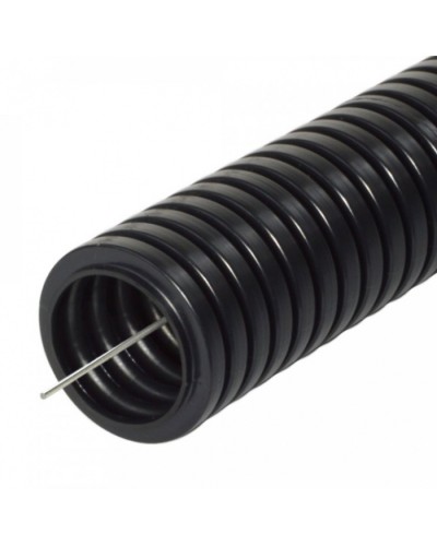 Труба гофрированная ПА безгалогенная (HF) стойкая к ультрафиолету черная с/з д25 (10м/уп) Промрукав (PR02.0261) в Березниках Труба гофрированная Pintop.ru