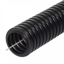 Труба гофрированная ПА безгалогенная (HF) стойкая к ультрафиолету черная с/з д32 (10м/уп) Промрукав (PR02.0263)