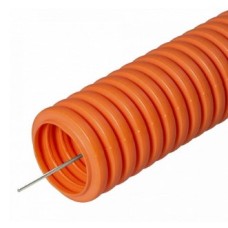 Труба гофрированная ПНД лёгкая 350 Н безгалогенная (HF) оранжевая с/з д32 (25м/1375м уп/пал) Промрукав (PR.023261)