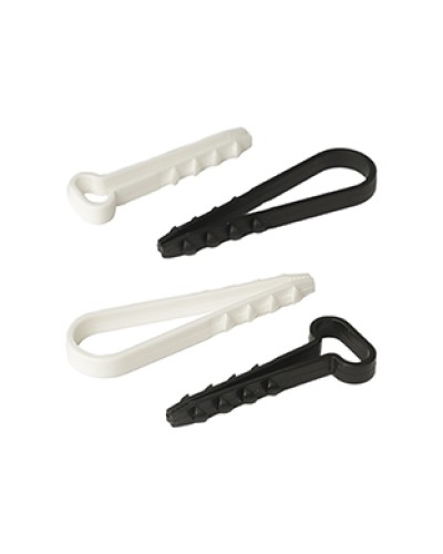 Дюбель-хомут для плоского кабеля 5-10 мм черный (10шт) Промрукав (PR08.6958) в Березниках Крепеж: Дюбели, шурупы, саморезы Pintop.ru