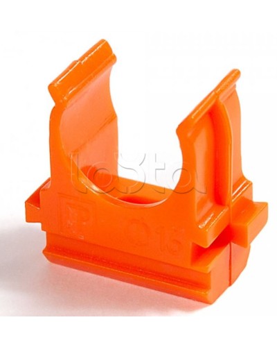 Крепёж-клипса для труб АБС-пластик оранжевая д25 в малой упаковке (10шт/500шт уп/кор) Промрукав (PR13.0068) в Березниках Держатели, клипсы, скобы Pintop.ru
