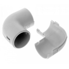 Соединитель угловой разборный д25 безгалогенный (HF) атмосферостойкий серый (30шт/480шт уп/кор) Промрукав (PR13.0362)