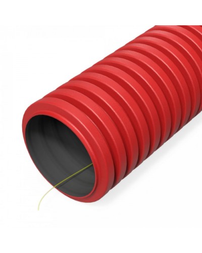 Труба гофрированная двустенная ПНД гибкая тип 1250 (SN63) с/з красная d50 мм (50 м/уп Промрукав (PR15.00993) в Березниках Труба гофрированная Pintop.ru