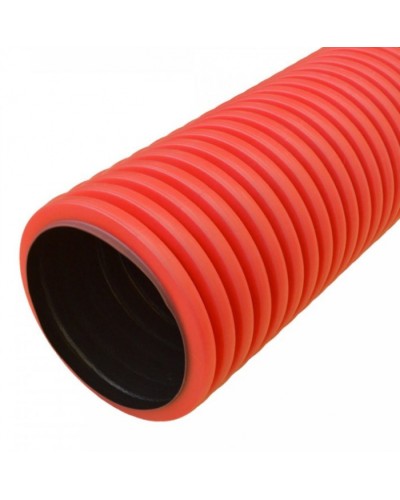 Труба гофрированная двустенная ПНД жесткая тип 750 (SN8) красная д200 6м (12м/уп) Промрукав (PR15.0188) в Березниках Труба гофрированная Pintop.ru