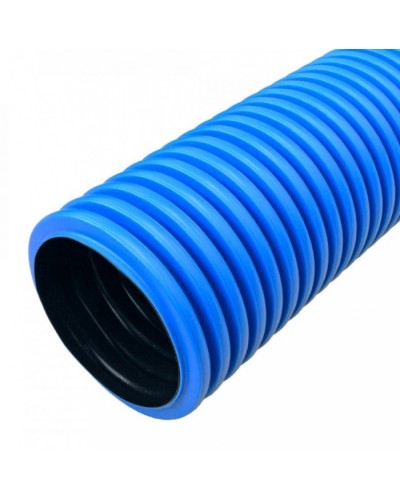 Труба гофрированная двустенная ПНД жесткая тип 750 (SN8) синяя д200 5,7м (11,4м/уп) Промрукав (PR15.0246) в Березниках Труба гофрированная Pintop.ru