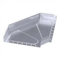 Угол горизонтальный 90 градусов Стандарт INOX (AISI 316) 400х80 Промрукав (PR16.3537)