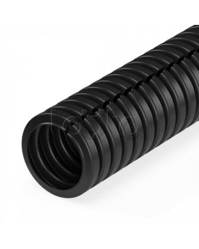 Труба гофрированная ПА безгалогенная (HF) стойкая к ультрафиолету разрезная черная dвн 9,8 мм, dнар 13,2 мм (50м/уп) Промрукав (PR02.0314) в Березниках Труба гофрированная Pintop.ru