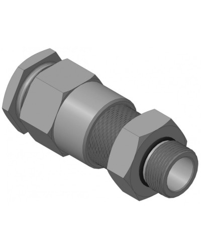 Кабельный ввод для бронированного кабеля с двойным уплотнением резьбой G3/4, внешним диаметром кабеля D=18-22 мм и проходным диаметром кабеля d=8-12 мм Спектрон КВБ-22/12-2У-М-G3/4 в Березниках Аксессуары для кабель-канала Pintop.ru