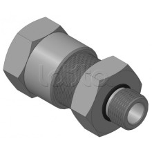 Кабельный ввод с резьбой G1/2 мм для прокладки кабеля в металлорукаве РЗ-ЦП-20, с уплотнением кабеля и проходным диаметром кабеля d=8-12 мм Спектрон КВМ-20/12-Н-G1/2