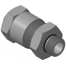Кабельный ввод с резьбой G3/4 мм для прокладки кабеля в металлорукаве РЗ-ЦП-25, с уплотнением кабеля и проходным диаметром кабеля d=12-16 мм Спектрон КВМ-25/16-М-G3/4