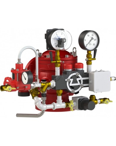 Узел управления спринклерный воздушный с электроклапаном Спецавтоматика УУ-С100/1,6 Вз (Э24)-ВФ.О4-01 в Березниках Устройства пуска водяного пожаротушения Pintop.ru