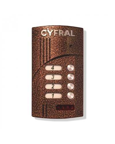 Блок вызова видеодомофона на 4 абонента Цифрал M-4.2/VС в Березниках Вызывные аудиопанели малоабонентные Pintop.ru