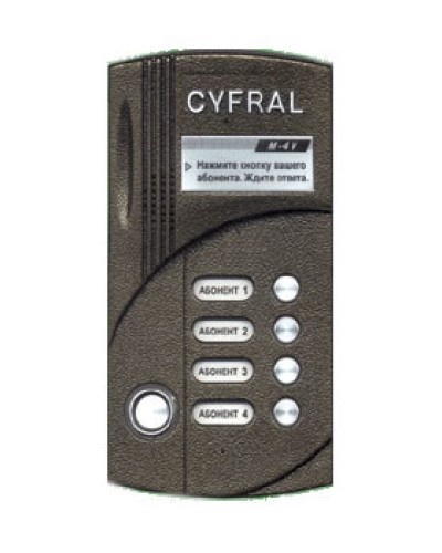Блок вызова аудиодомофона на 4 абонента Цифрал M-4M/T в Березниках Блоки вызова многоабонентные Pintop.ru