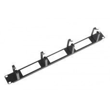 Органайзер кабельный горизонтальный 4 кольца черный ЦМО ГКО-О-4.62-9005