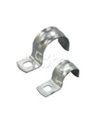 Скоба оцинкованная с одним отверстием для трубы D25мм, м.о. 8,5-6,0мм (1уп=100шт) Экопласт (43725P) в Березниках Держатели, клипсы, скобы Pintop.ru