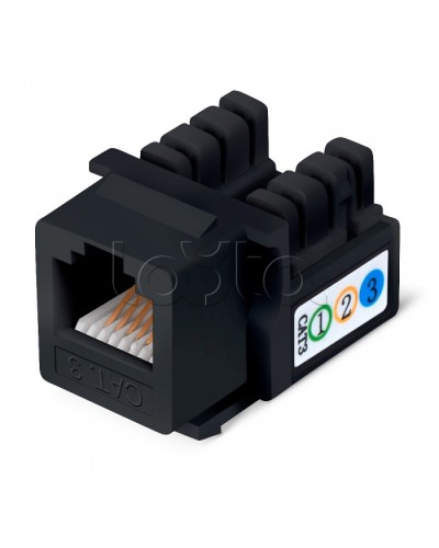 Вставка Cabeus KJ-RJ12-90-BK в Березниках Модули Keystone Pintop.ru