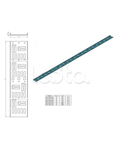 Организатор-лоток Hyperline CDV-M-75x9-42U-RAL9005 в Березниках Кабельные органайзеры Pintop.ru