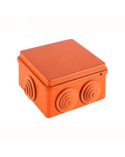 JBS100 Коробка огн. E110, о/п 100х100х55мм, без галогена, 6 вых., IP55, 10P, (0,15-2,5 мм2), цвет оранж. Экопласт (43427HF) в Березниках Распределительные коробки Pintop.ru