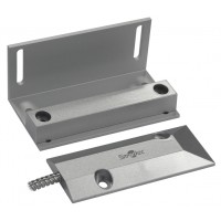 Магнитоконтактный датчик, НЗ, серебряный, накладной для металлических дверей, металлорукав, зазор 60 мм Smartec ST-DM141NC-SL