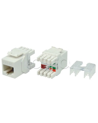Вставка Keystone Jack RJ-45(8P8C) Hyperline KJ8-8P8C-C5e-180-WH в Березниках Модули Keystone Pintop.ru