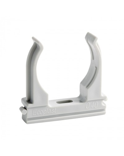 CF40G Держатель (клипса), без галогена, для труб D40мм (10шт) Экопласт (41740-10HF) в Березниках Держатели, клипсы, скобы Pintop.ru