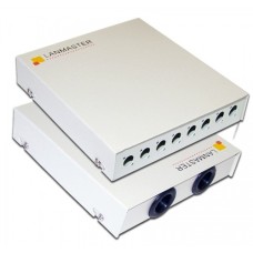 Кросс оптический настенный, металлический, на 8 ST адаптеров LANMASTER LAN-FOBM-WM-8ST