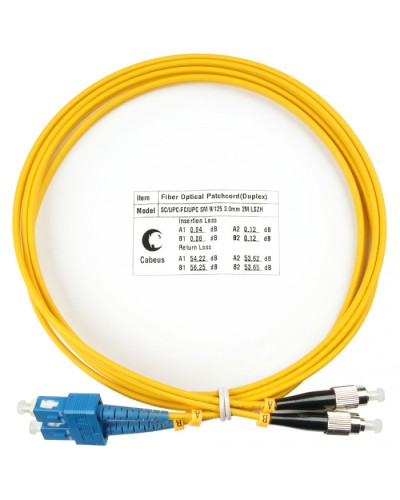 Шнур оптический duplex SC-FC 9/125 sm 2м LSZH Cabeus FOP(d)-9-SC-FC-2m в Березниках Патч-корды оптические Pintop.ru