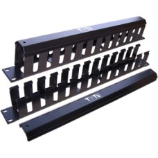 Органайзер кабельный горизонтальный 19" c крышкой, 2U TWT TWT-ORG/CV-2U