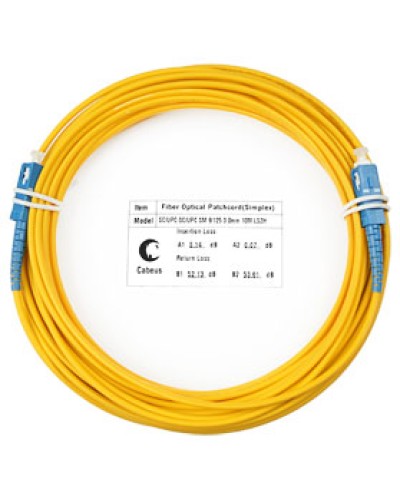 Патч-корд волоконно-оптический (шнур) SM 9/125 simplex SC-SC LSZH (10м) Cabeus FOP(s)-9-SC-SC-10m в Березниках Патч-корды оптические Pintop.ru