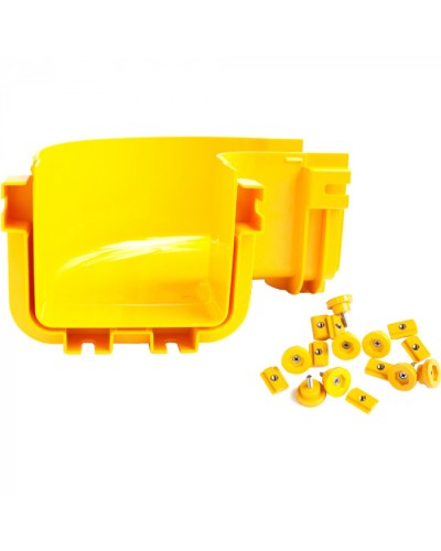 Горизонтальный поворот 90° оптического лотка 600 мм, желтый LANMASTER (LAN-OT600-HC90/NC) в Березниках Аксессуары для лотков Pintop.ru