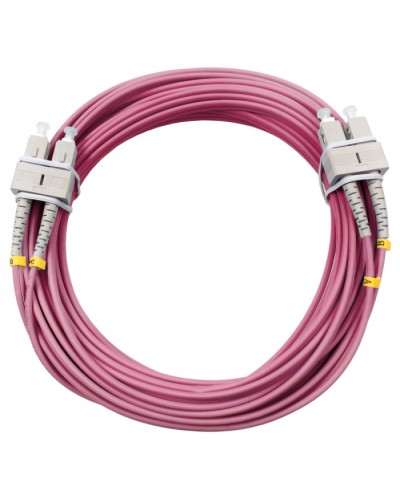 Шнур оптический duplex SC-SC 50/125 mm OM4 20м LSZH Cabeus FOP-50-OM4-SC-SC-20m в Березниках Патч-корды оптические Pintop.ru